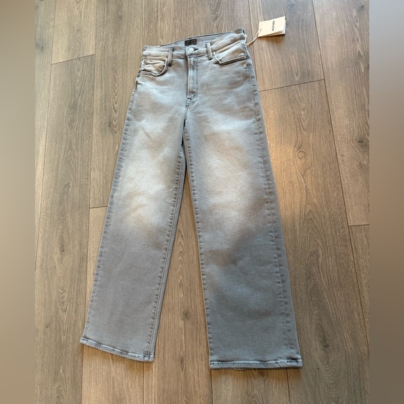 NWT MOTHER denim dodger flood noted wash grey size 24 - Picture 2 of 14